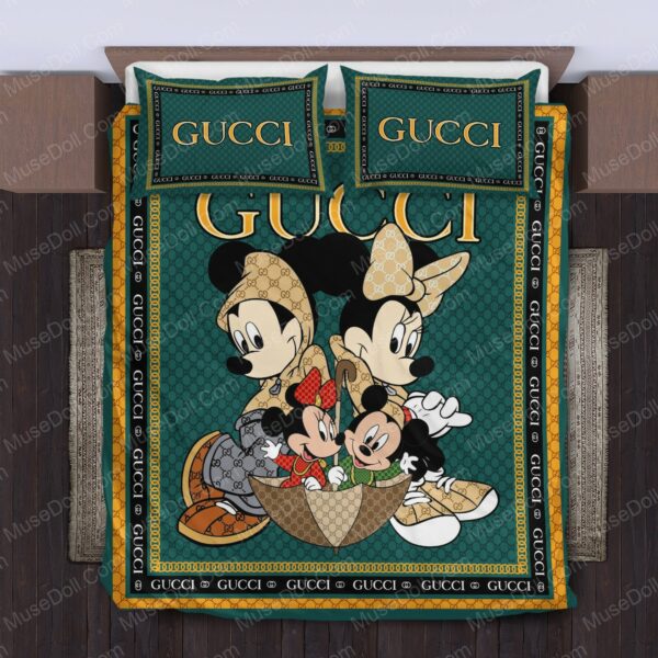 Mickey Mouse Gucci Bed Set Bedding Set