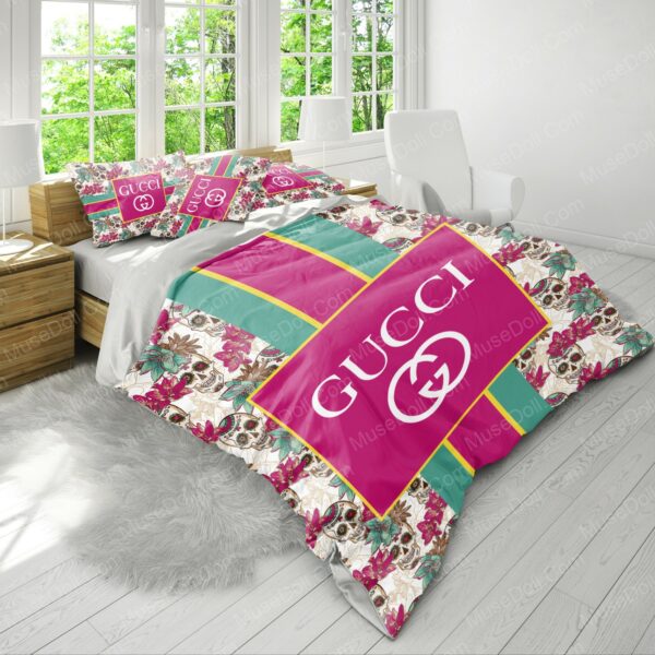 Pink Gucci Bed Set Bedding Set